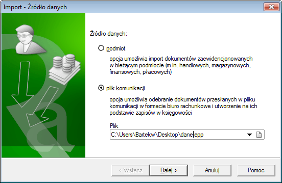 Import danych